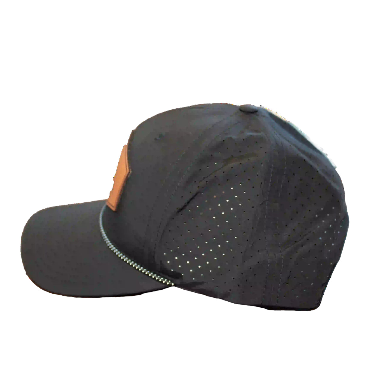 Black/ Gray Performance Rope Trucker Hat