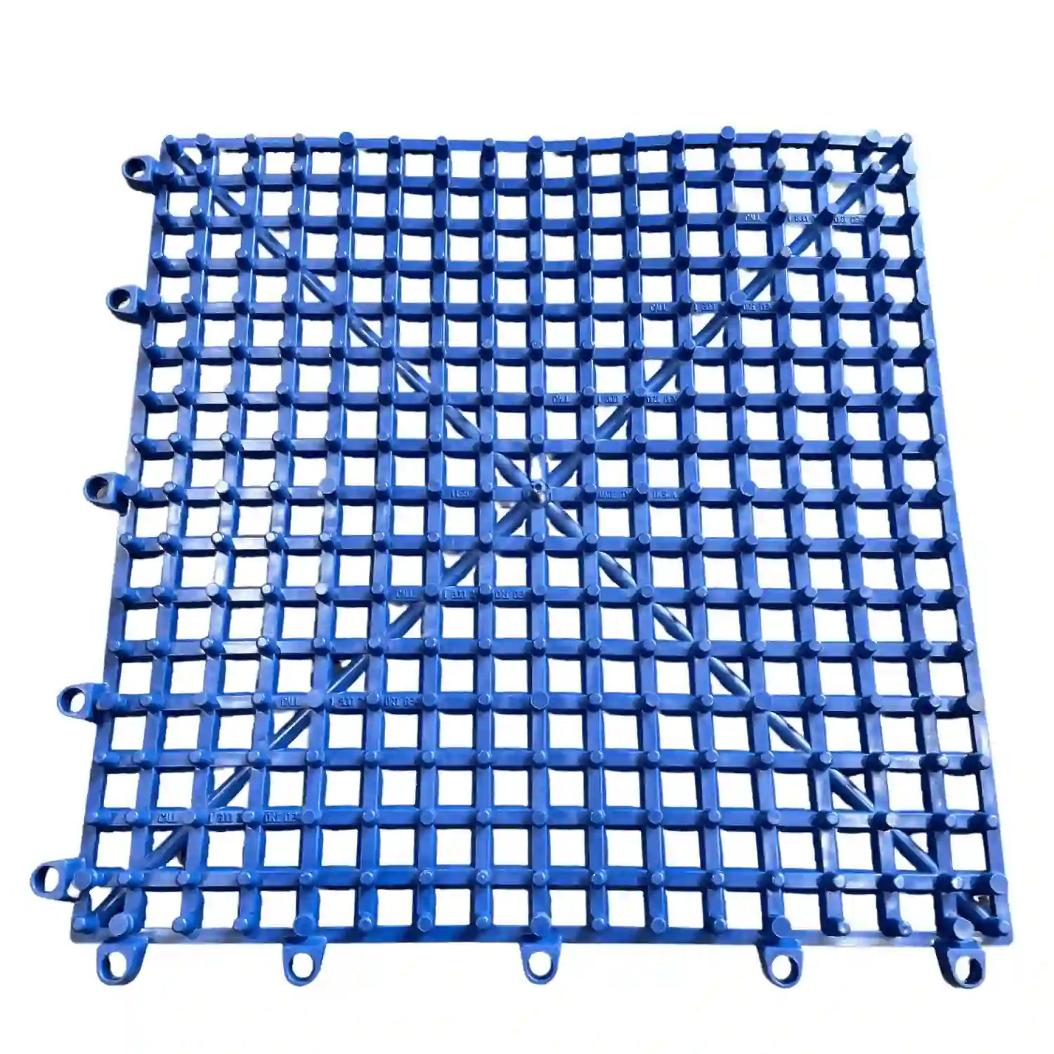 blue colored dri-dek tile. used inside of truck toolboxes and top trays to protect toolboxes and provide drainage