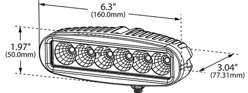 LED work light with deutsch connector for NRC Wrecker trucks
