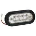 Buyers 6 In. Clear Oval Backup LED Light Kit (PL-2 Connection, Includes Grommet and Plug) - #5626310