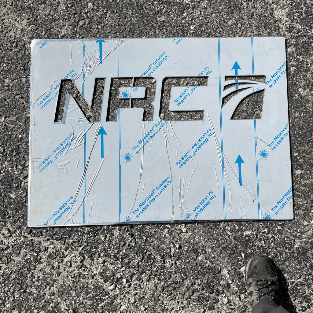 stainless steel chainrack centerpiece with nrc logo