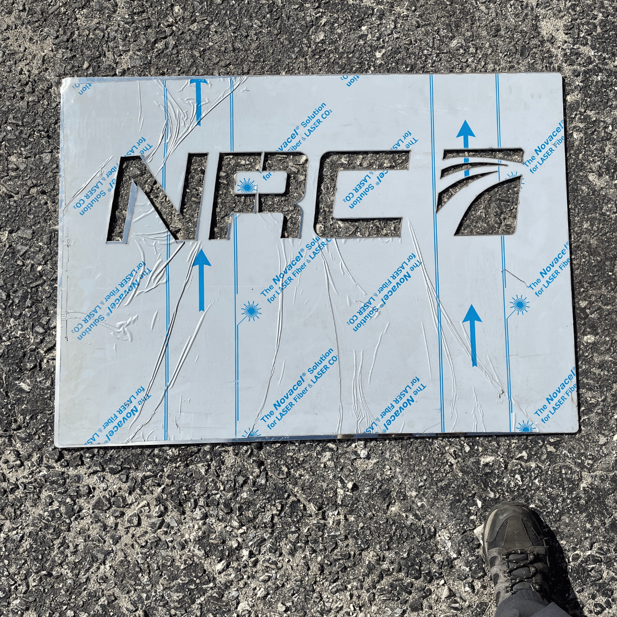 stainless steel chainrack centerpiece with nrc logo