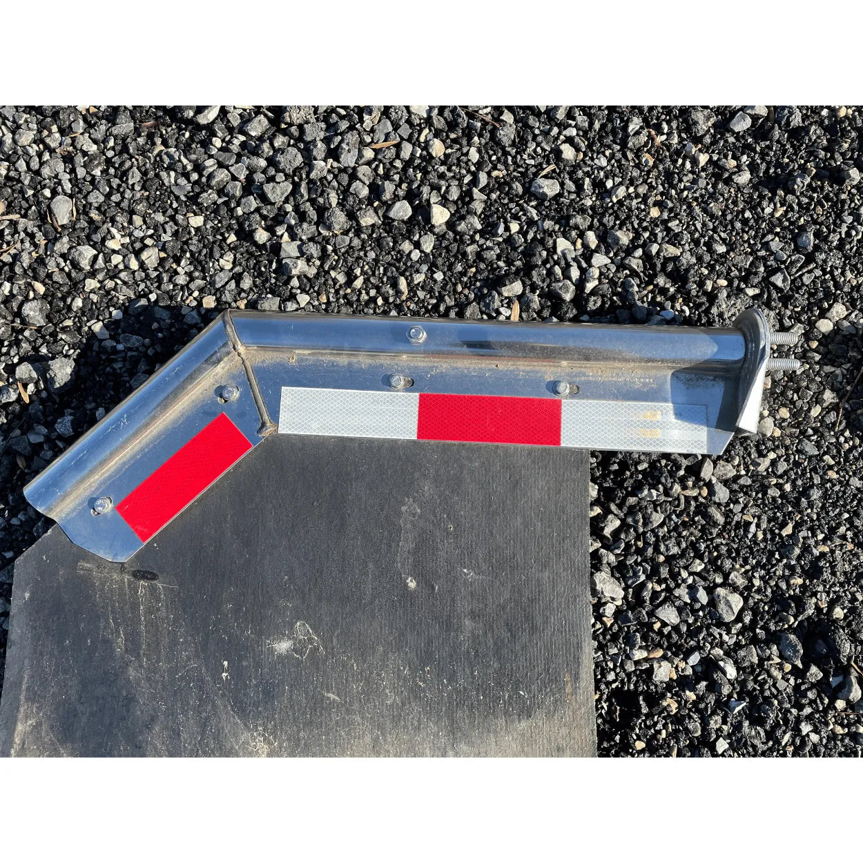 Mudflap Hanger for Semi Trucks 30" Chrome Set w/ Angled Reflectors - Towing Supplies