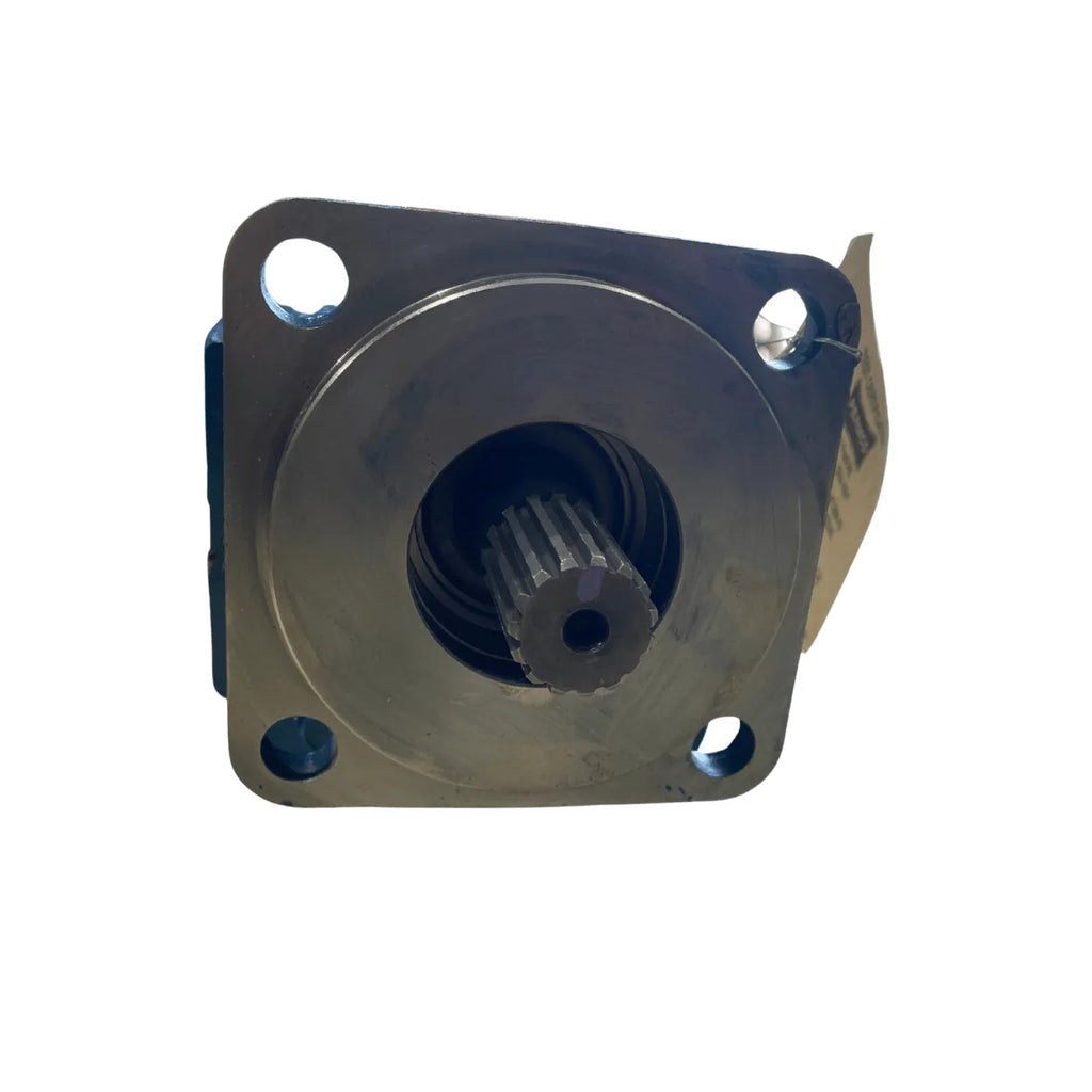 Close-up of 1" x 15 spline shaft on Permco double pump for slider applications