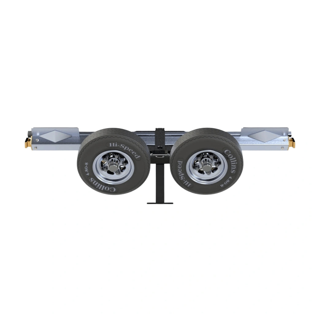 Collins Dollies Combo Storage Mount holding the tow dolly frame, cross rails, and pry bar - DMZ-CDR-S