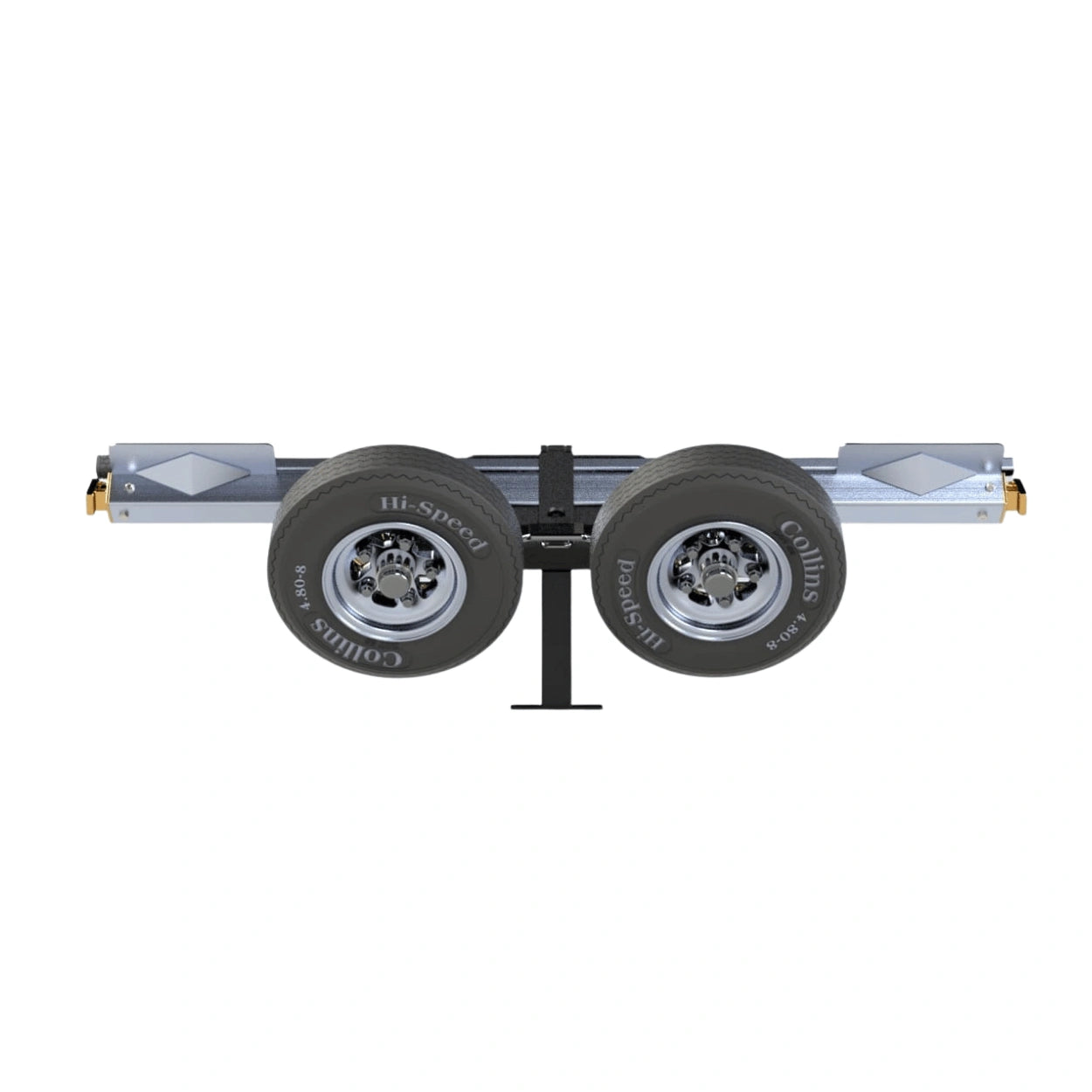 Collins Dollies Combo Storage Mount holding the tow dolly frame, cross rails, and pry bar - DMZ-CDR-S