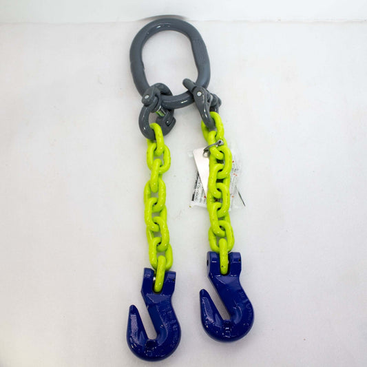 grade 100 1' leg V-chain with grab hooks