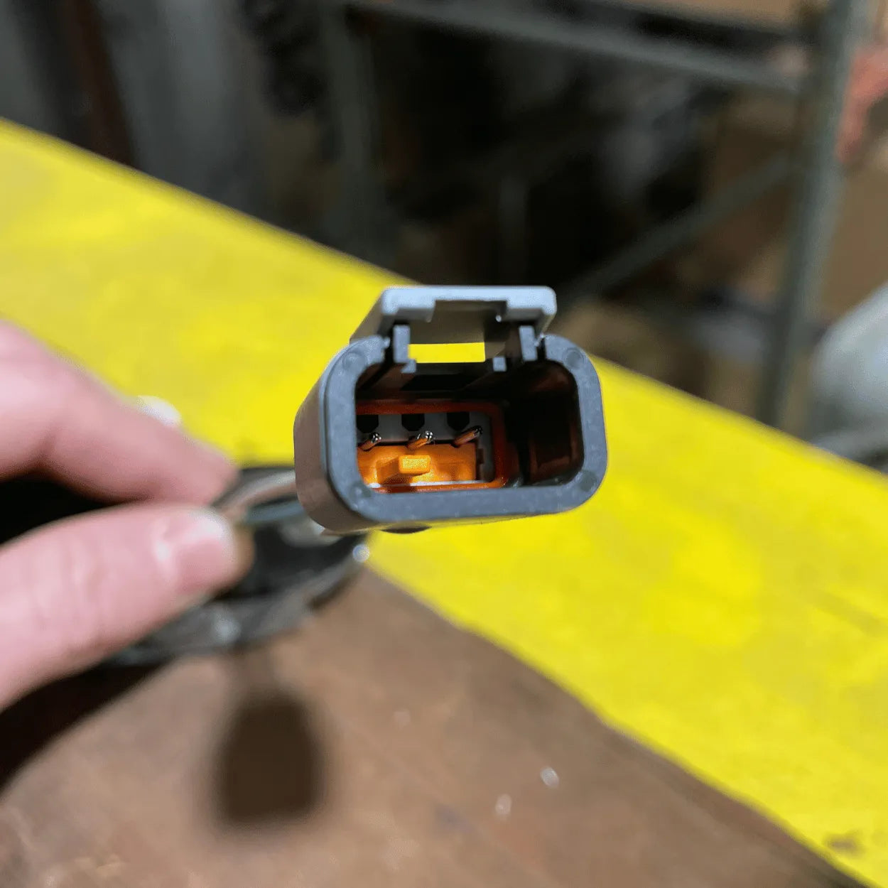 deutsch connector on the end of a light