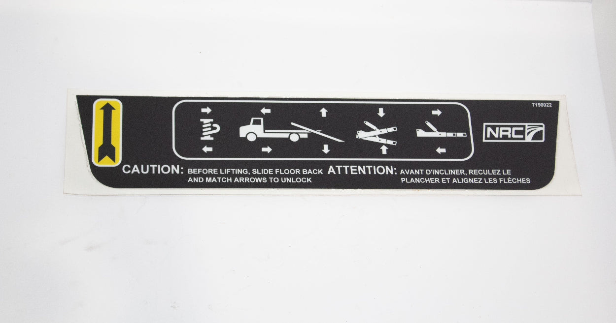 Driver Side Sticker for Carrier - Towing Supplies