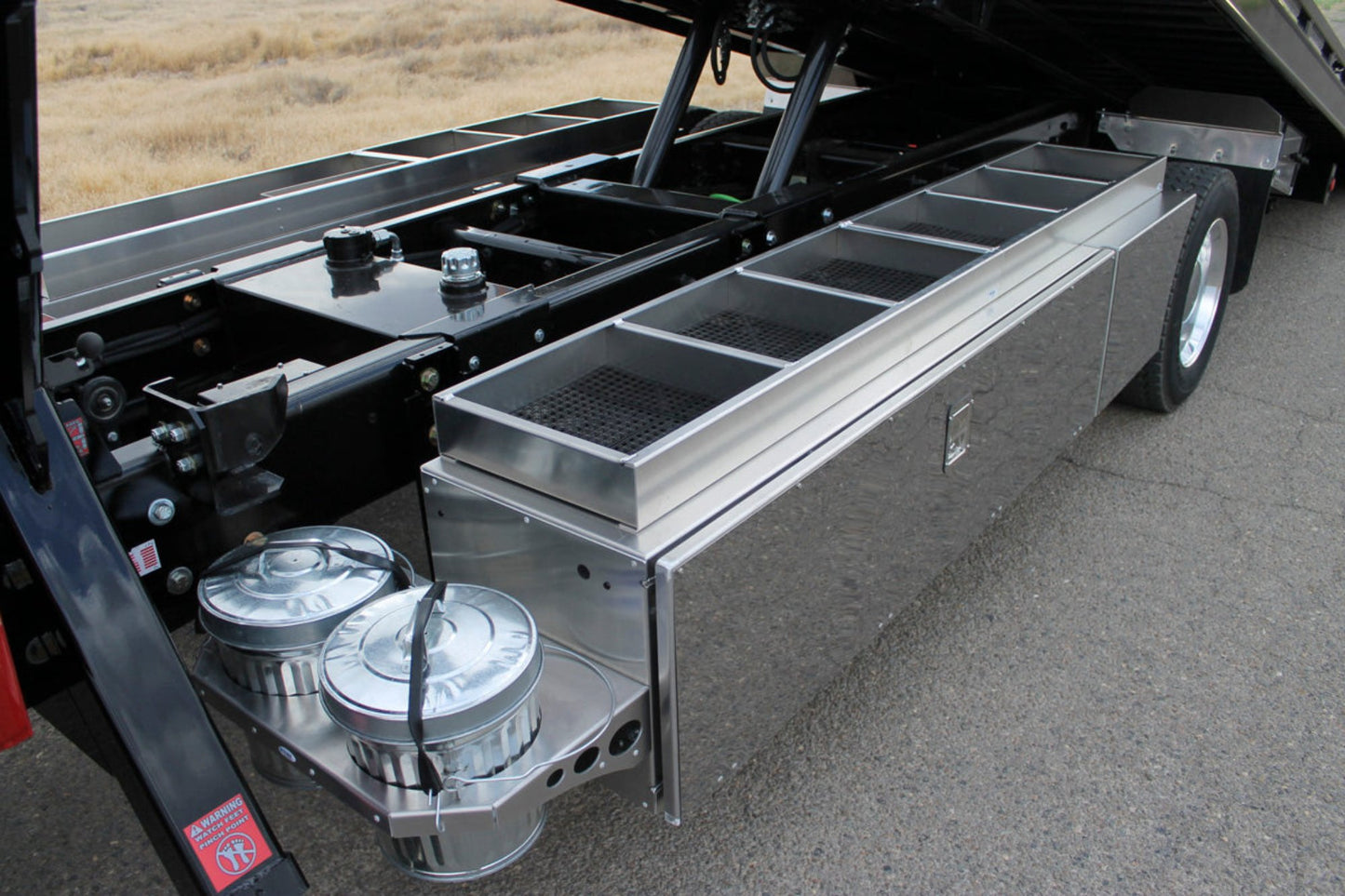 dual trash can mount - toolbox accessories - organization