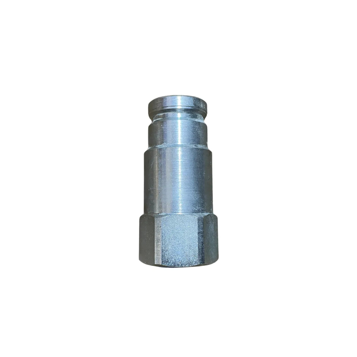 Parker FF-752-12FP 3/4 inch flat face hydraulic nipple, male half, zinc-plated steel