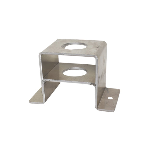 A metal fifth wheel bracket support assembly, used to store your fifth wheel base mount