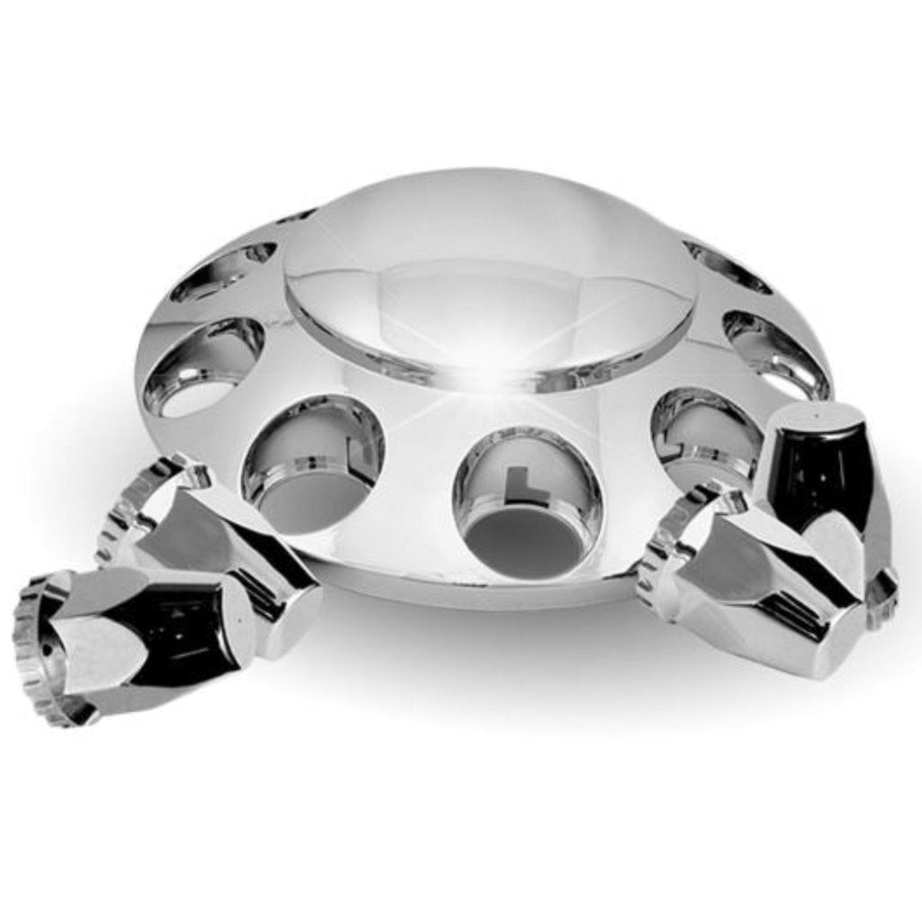 hub caps with screw on lug nut covers - ABS Chrome Plastic