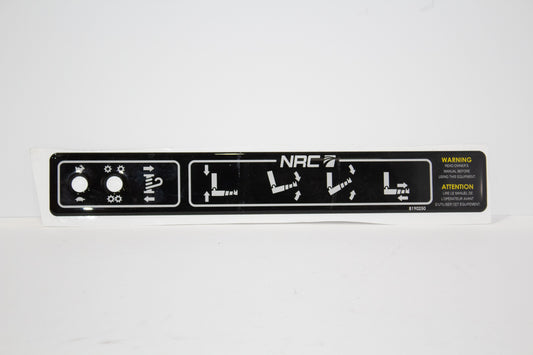 axle-lift functions sticker for control box