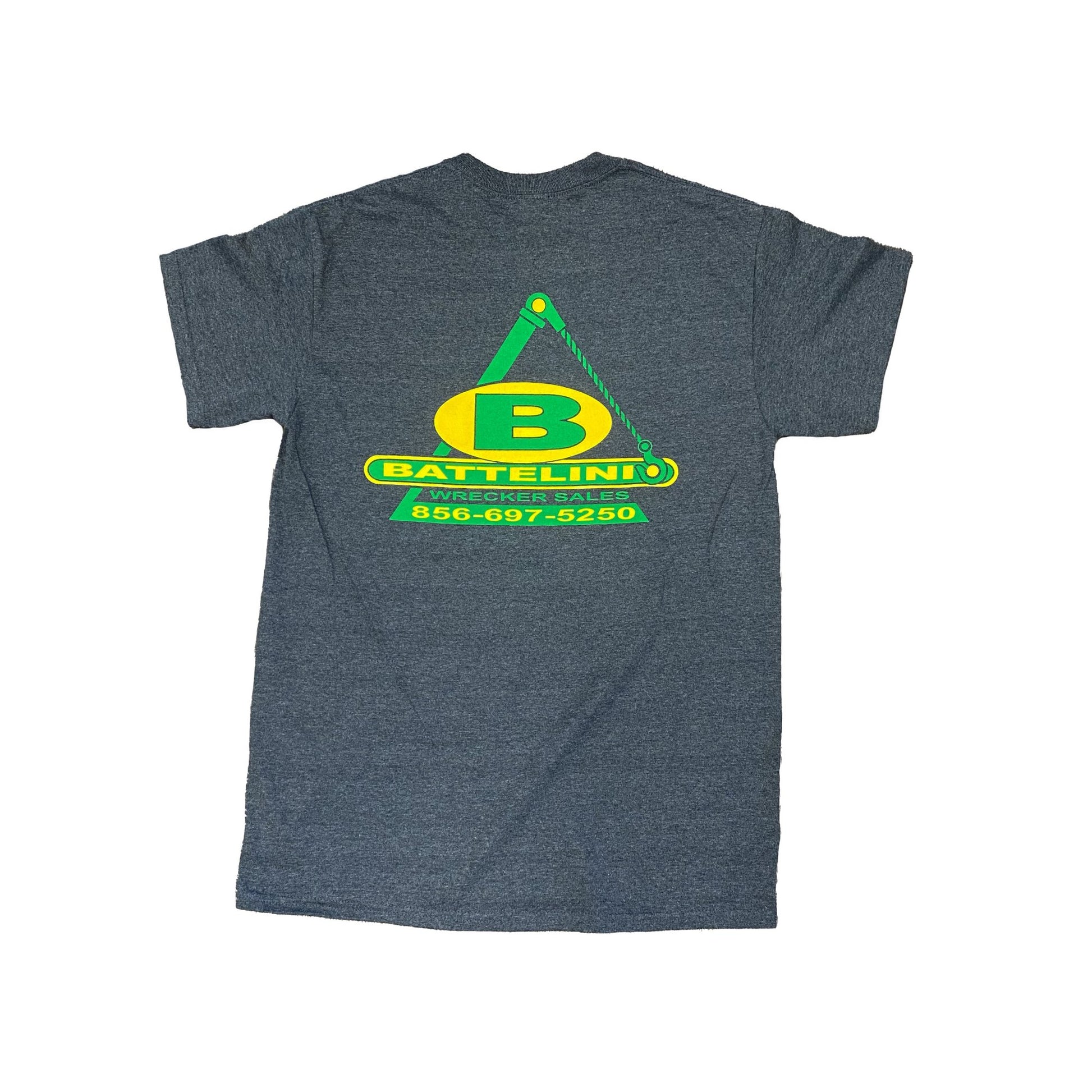 gray cotton t-shirt with battelini logo