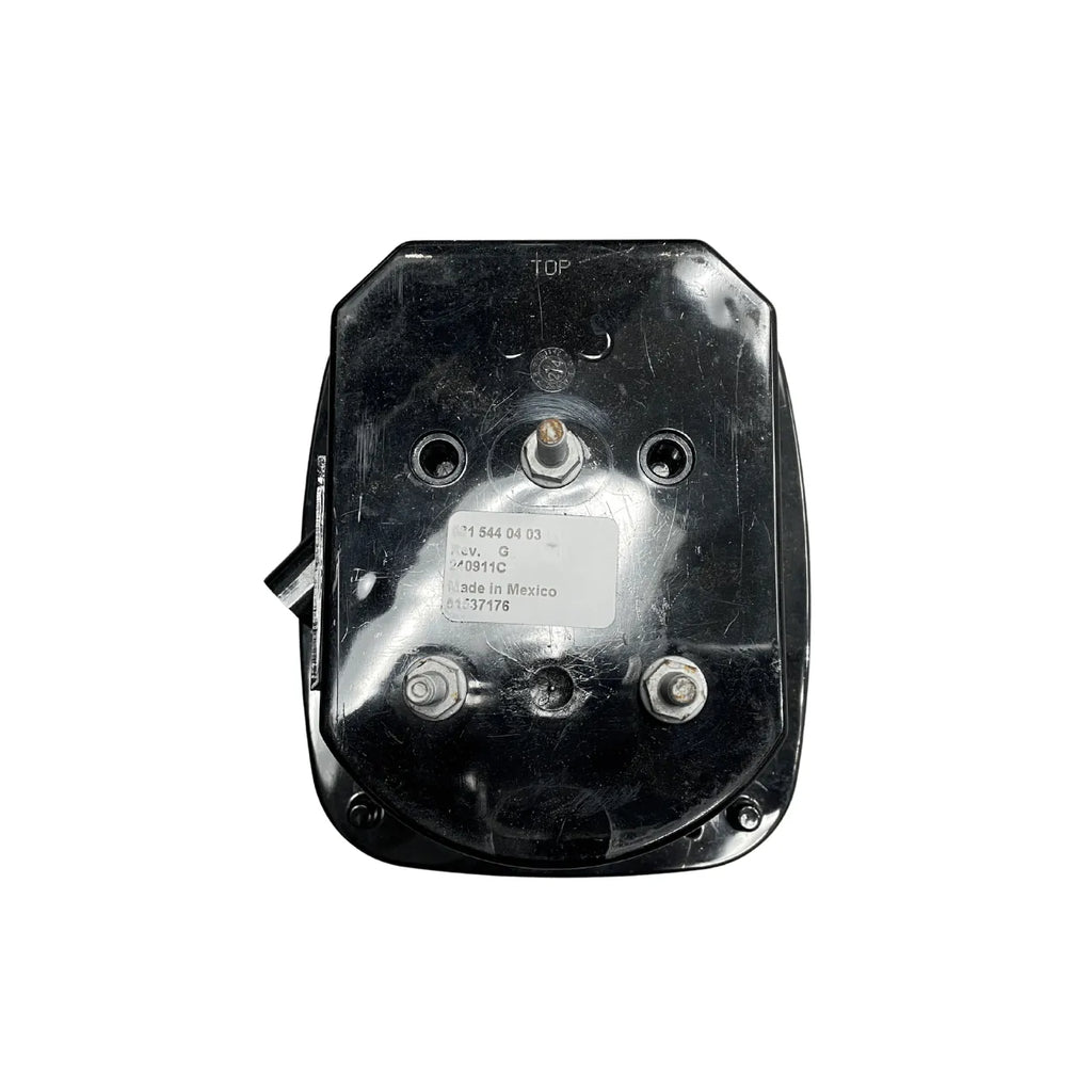 Back of Grote 01537176 tail light with three mounting studs and label reading Freightliner 681 544 04 03
