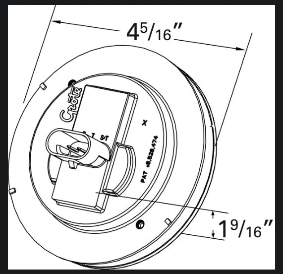 grote LED back-up light with flange schematic