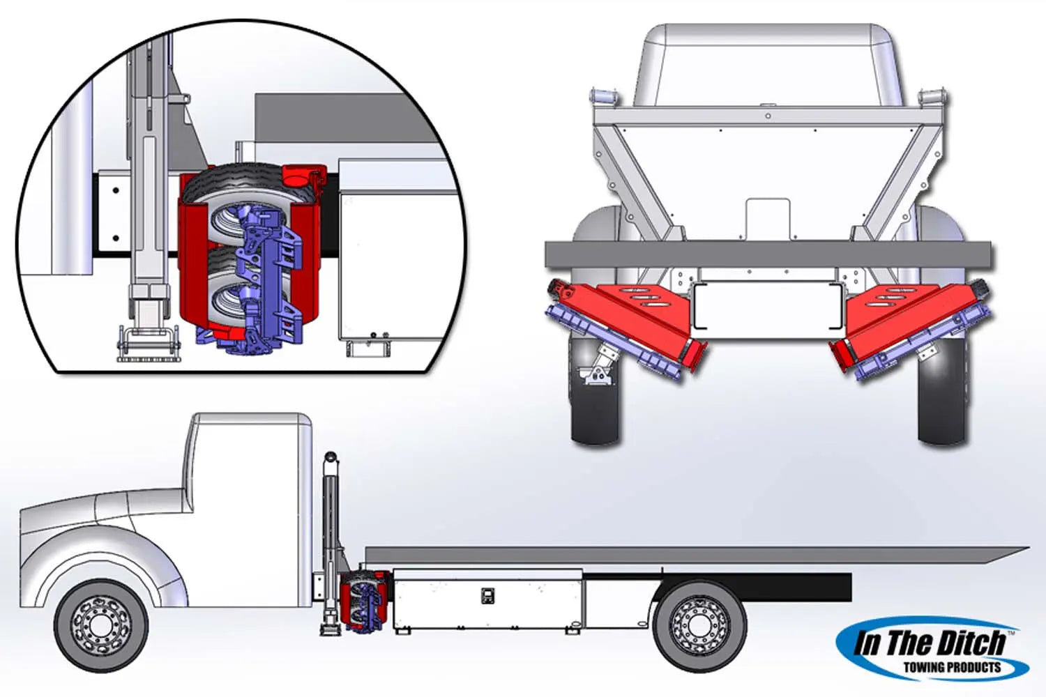 a drawing showing where to mount the In the Ditch-Car-Carrier-Dolly-ITD1347