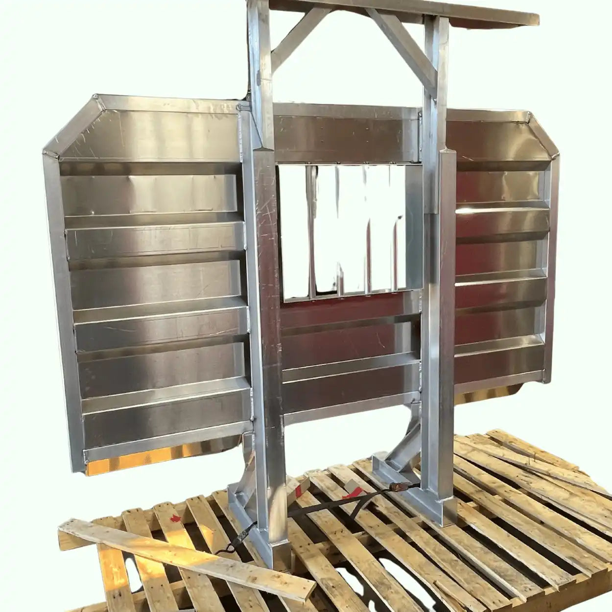 back view of Iconic Headache Rack with Jail Bar Window