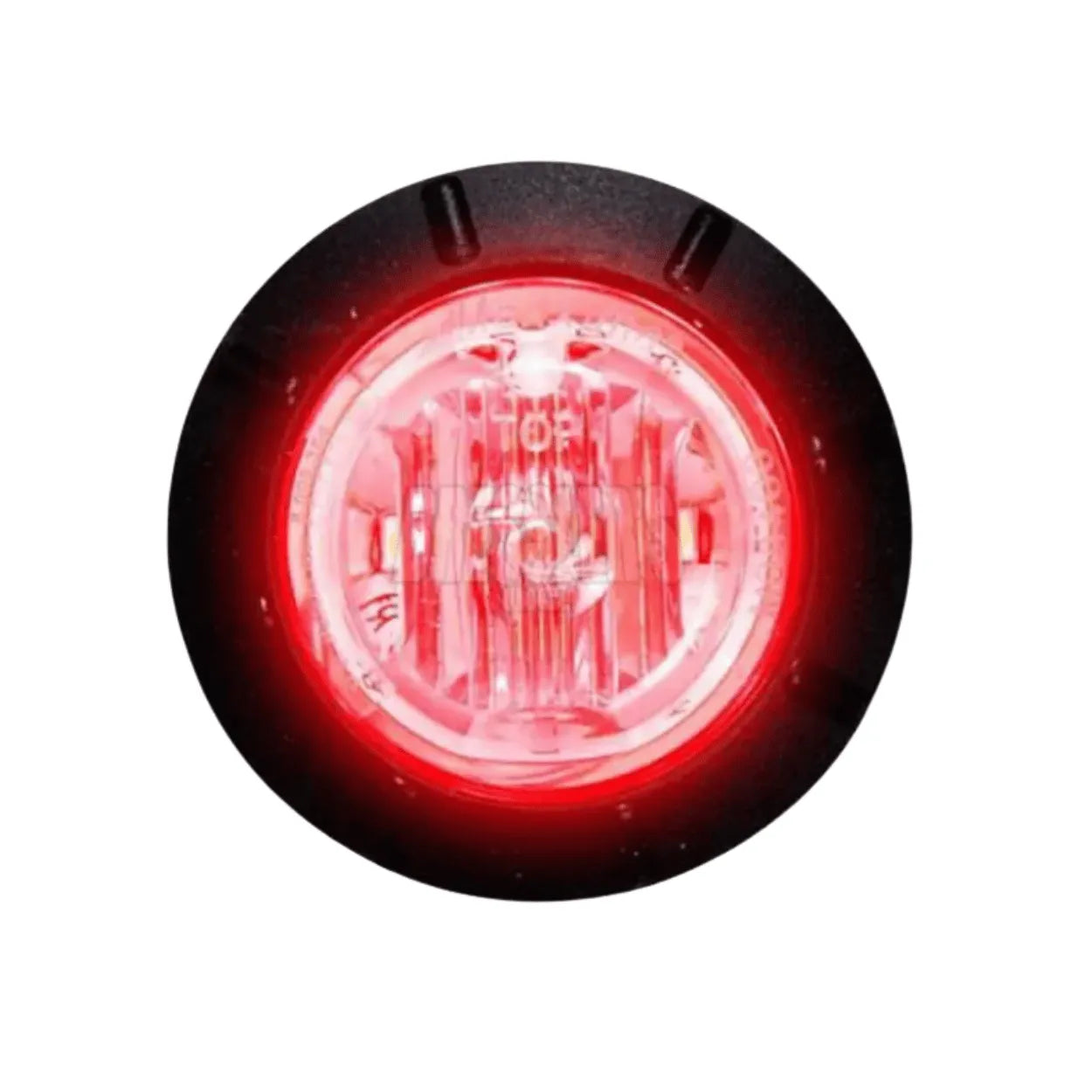 1 1/4" Red Clearance Marker Light w/ Clear Lens