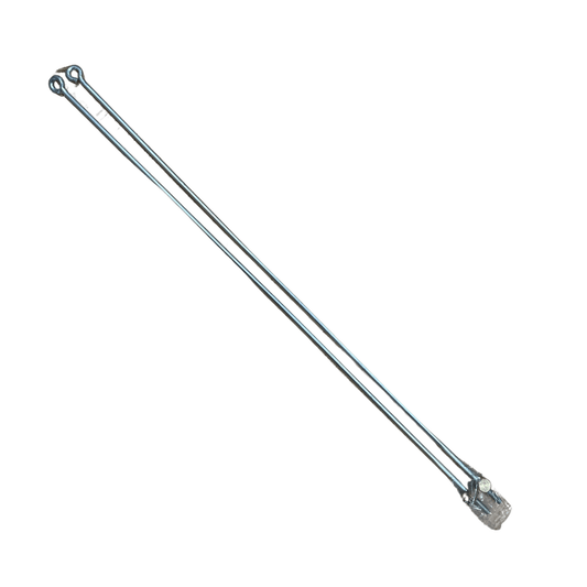 this connection rod connects the paddle lock to the latches so lifting the paddle handle will unlock and open the toolbox door