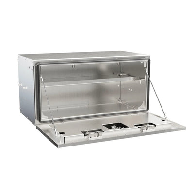 Best tow truck tool box: In the Ditch pro series tool box, customizable 36" full shelf toolbox. aluminum, durable, 400lbs-rated door as step