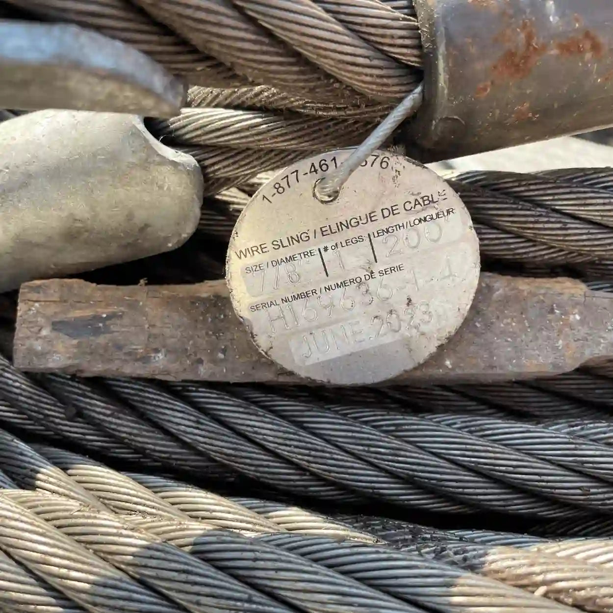 label for 7/8in. x 200ft wire rope - NRC Industries 