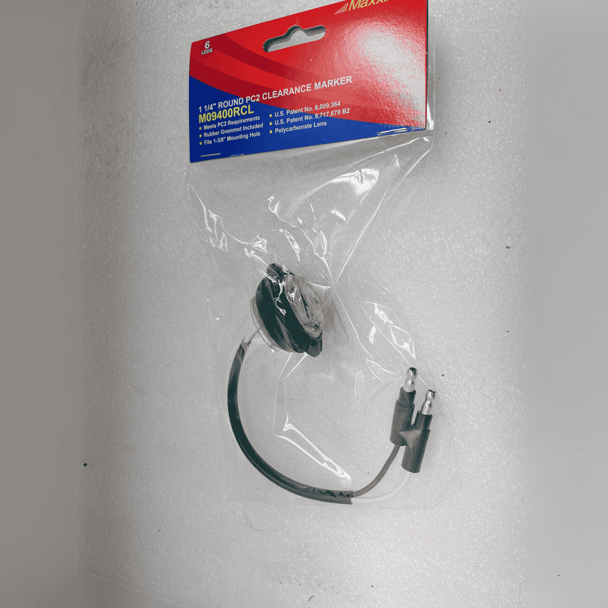 1 1/4" Red position light - button lights - maxxima lights