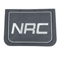 NRC medium rubber mudflap measuring 24 1/4" x 18" designed for vehicles, ensuring protection and style.