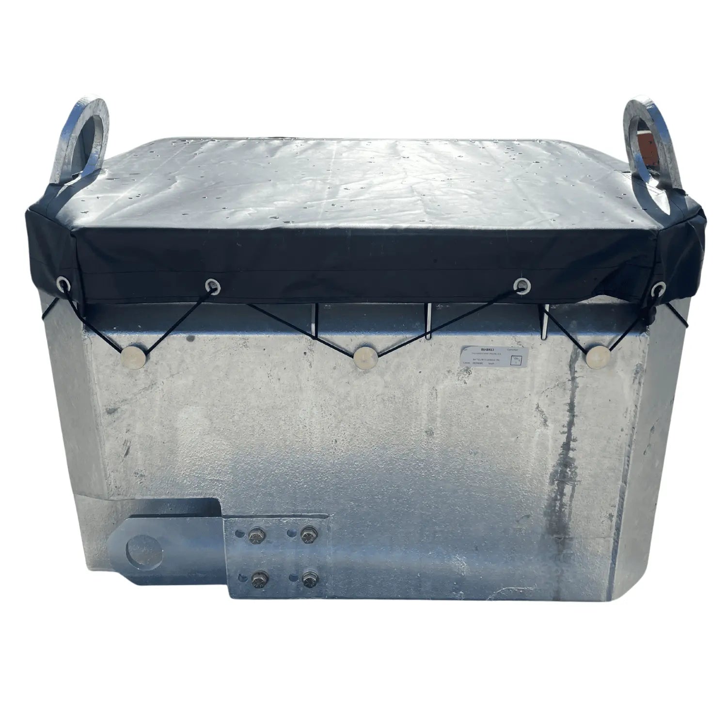 galvanized short rigging box for transporting snatch blocks and other rigging equipment on an NRC heavy duty wrecker