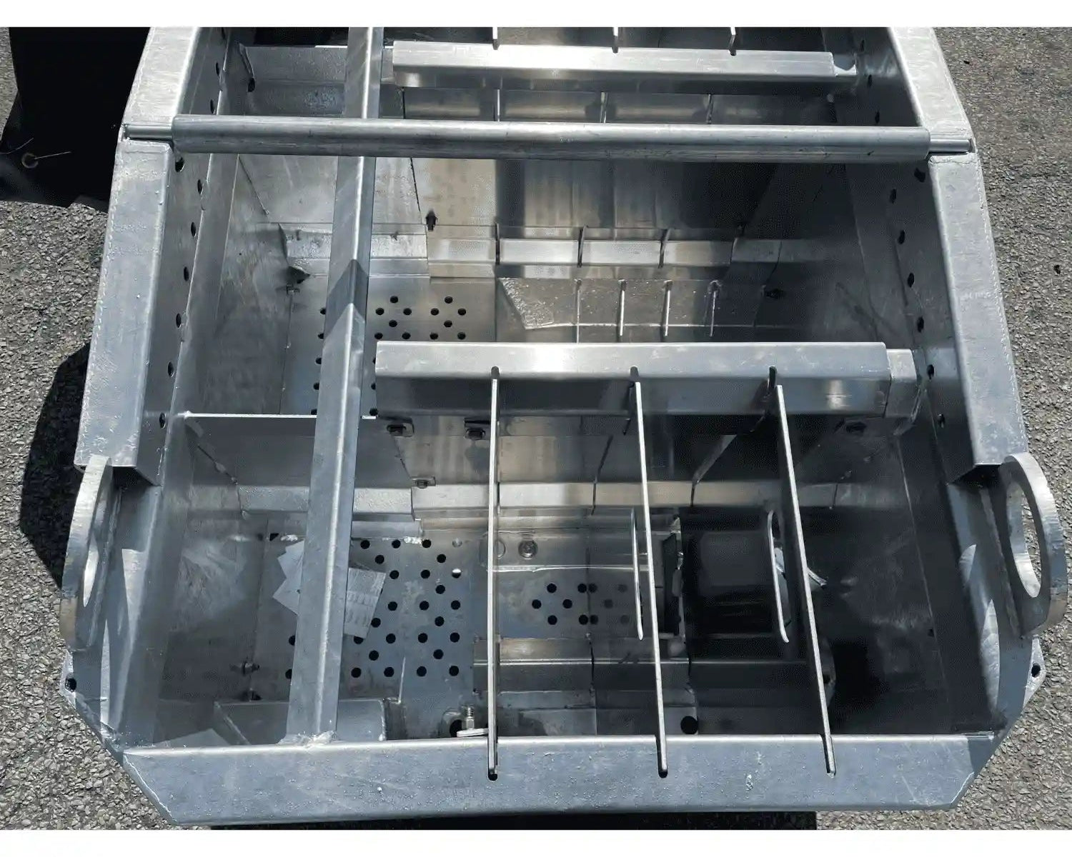 galvanized short rigging box made by NRC for transporting snatch blocks and other rigging equipment on an NRC heavy duty wrecker