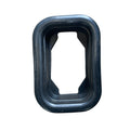 Optronics A33GB black PVC rectangular light grommet, front view showing flush-mount lip and open back