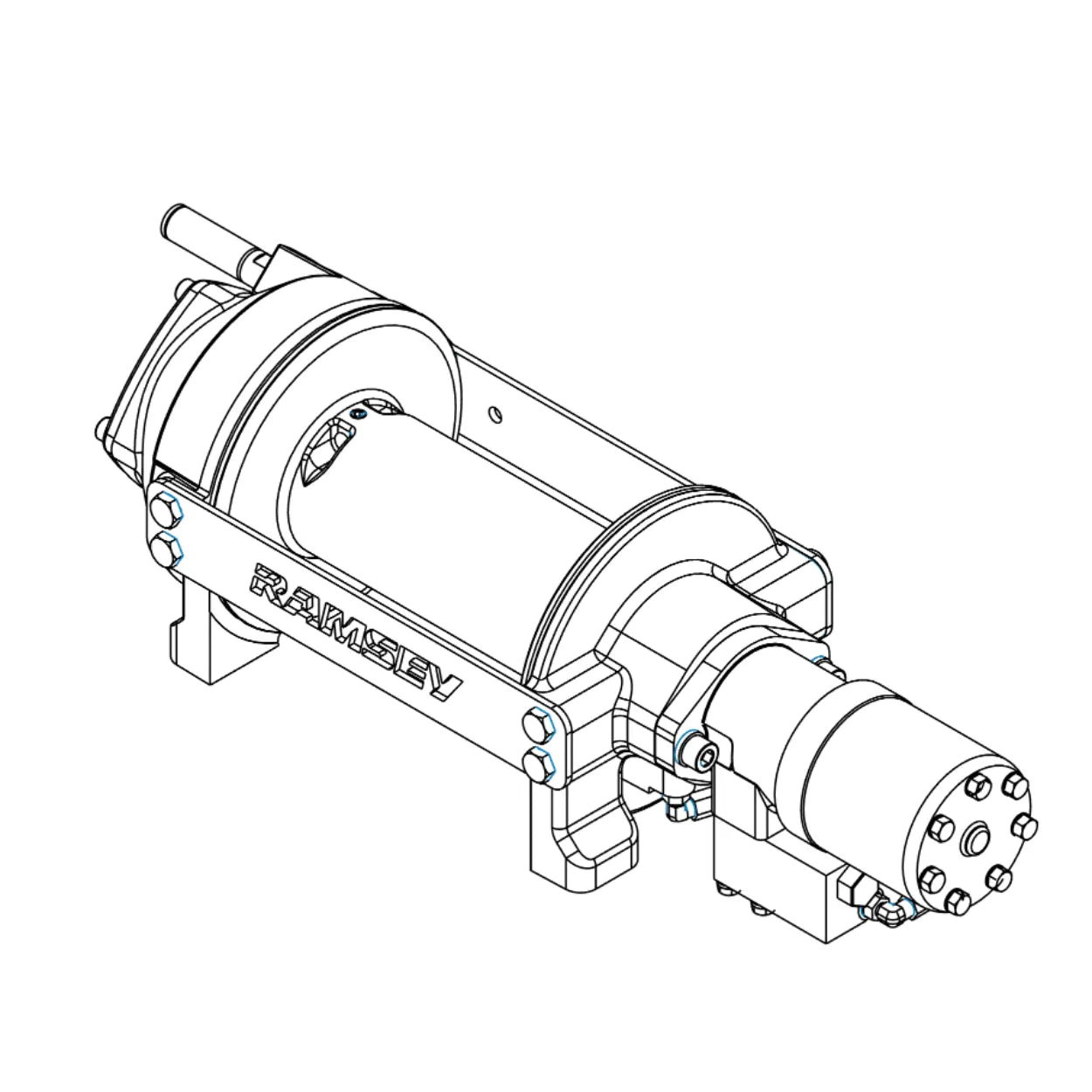 BLACK WINCH RAMSEY RPH 12000 POUNDS AIR