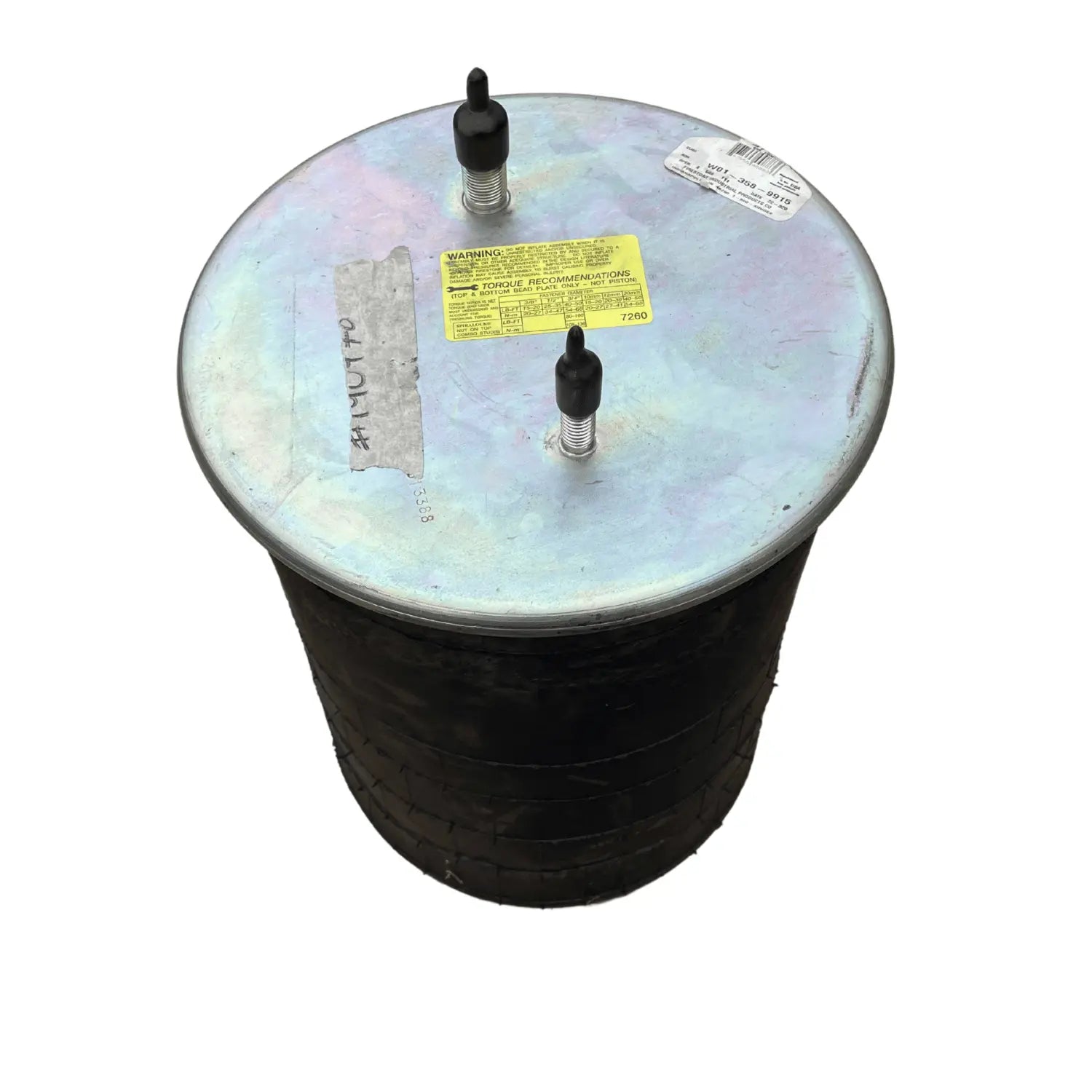 air spring for lifting and lowering the axle lift on an NRC quickswap - MPN: 9915