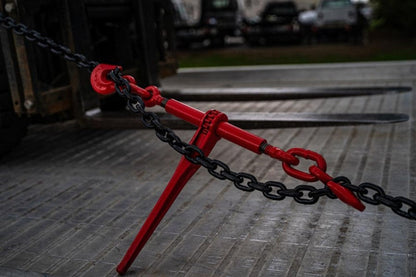 ratchet chain binder in action - safeall ratchet binder - ratchet load binder - towing