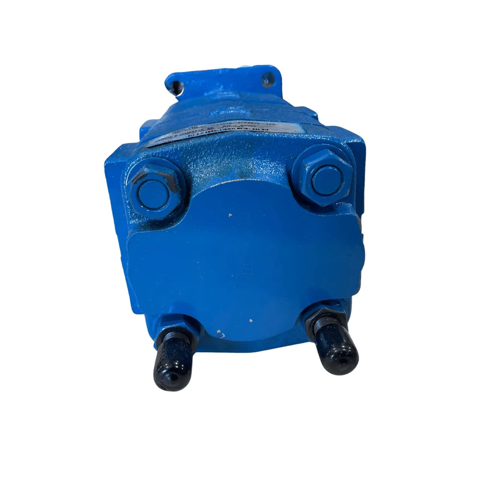 Rear view of Permco double pump with vibration dampener for towing and recovery equipment