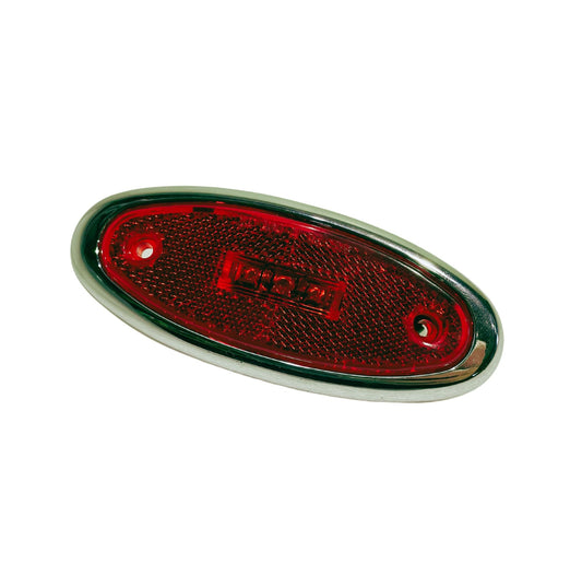 red light - oval light - chrome bezel