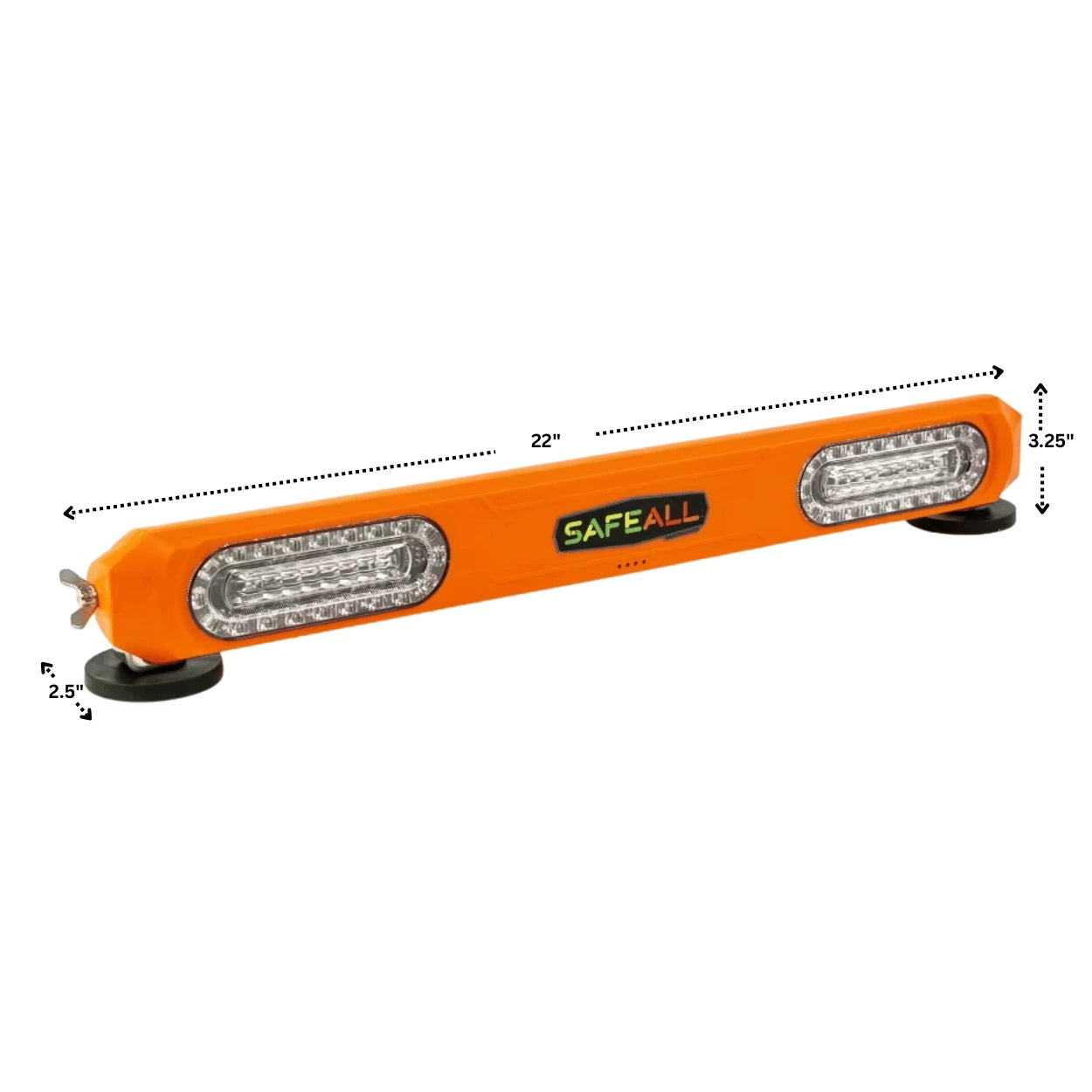 dimensions of the safeall striker multi functional tow light lightbar
