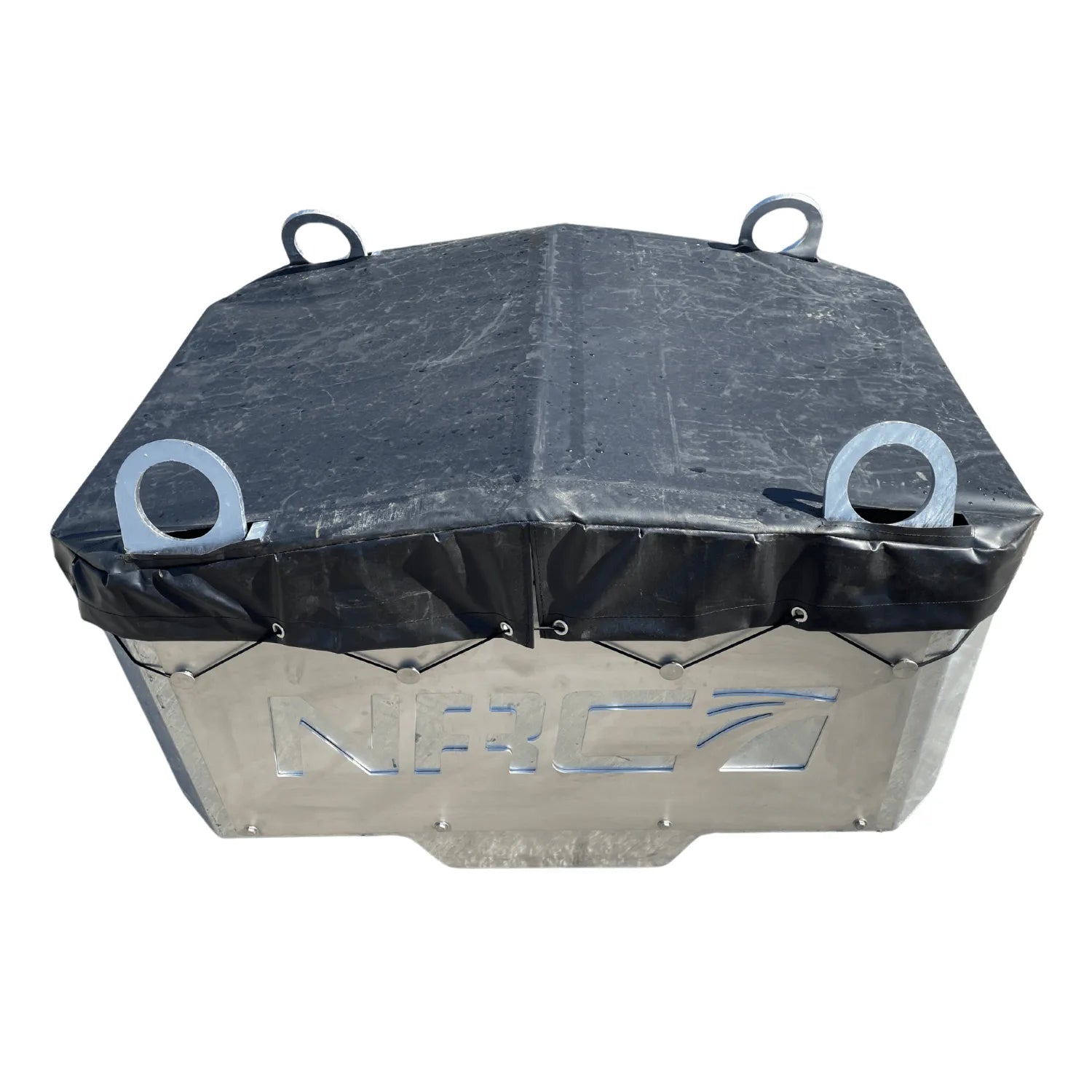 galvanized short rigging box for transporting snatch blocks and other rigging equipment on an NRC heavy duty wrecker