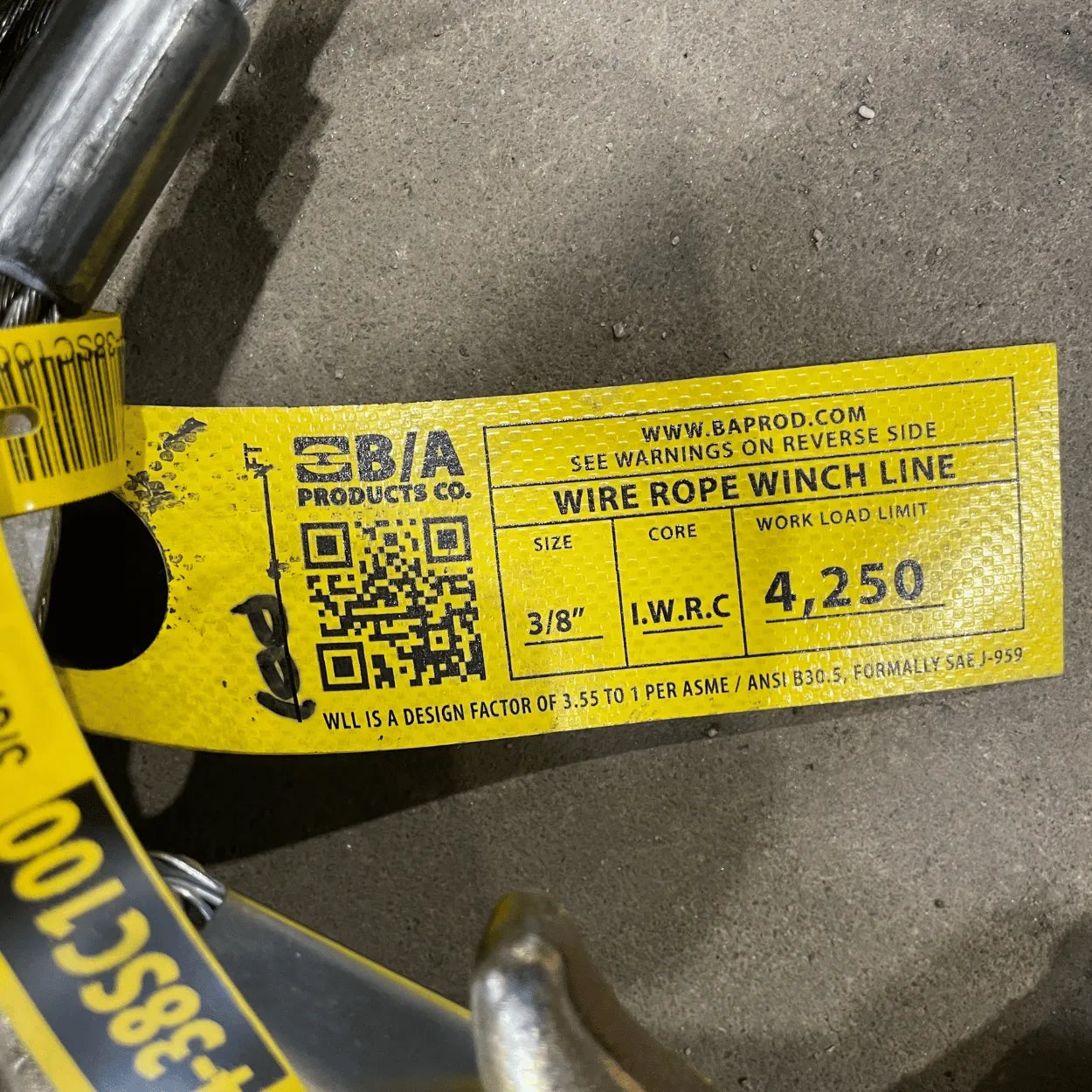 3/8x100'SC;3T ALLOY HOOK