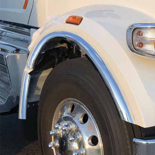 stainless steel fenderette - peterbuilt 567 - fender stainless trim - rw160-567