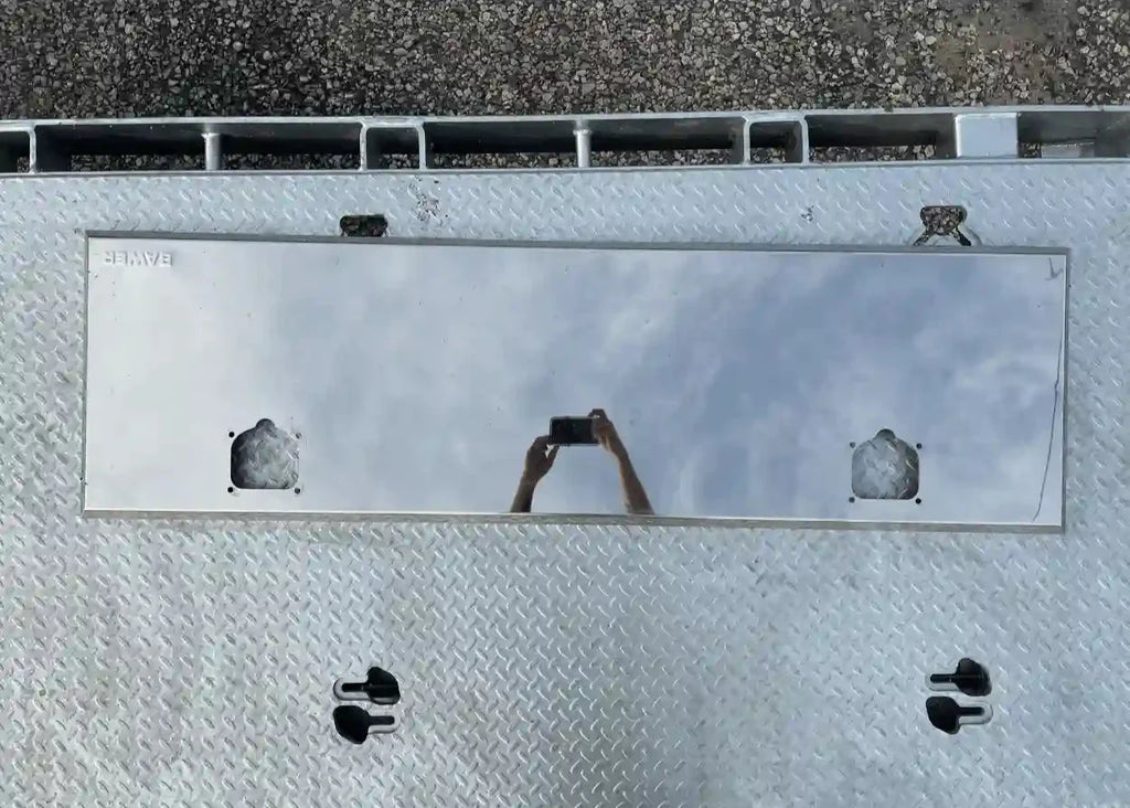 stainless steel replacement door for a 60 inch bawer toolbox