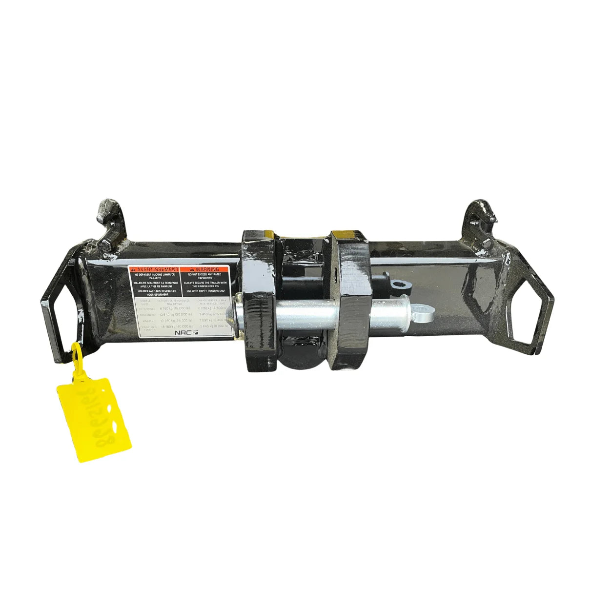 Tow bar mounted fifth wheel base from NRC industries. heavy duty towing equipment