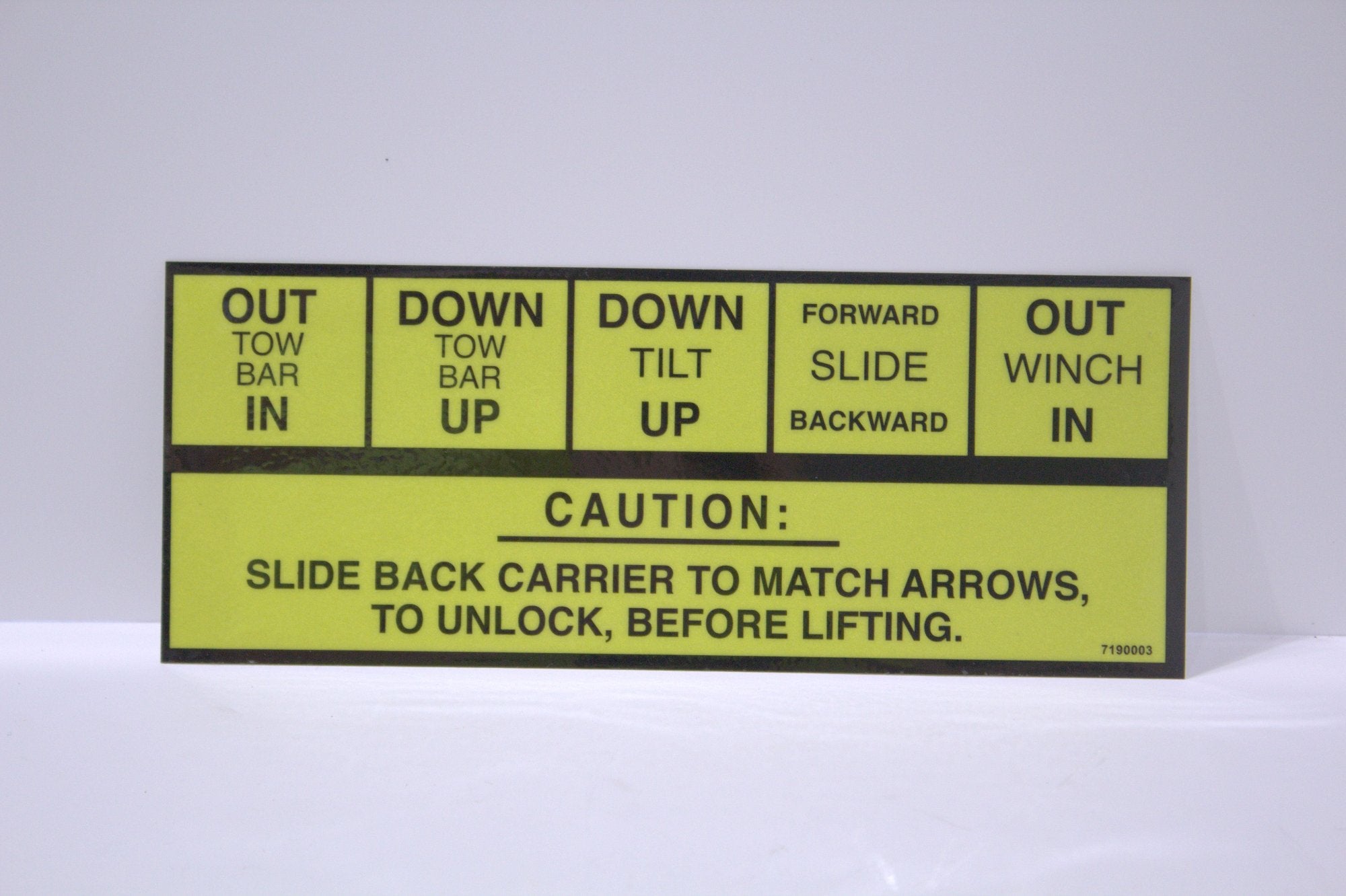 Flat-Bed Deck and Tow-Bar Safety Sticker - Essential Safety Compliance ...