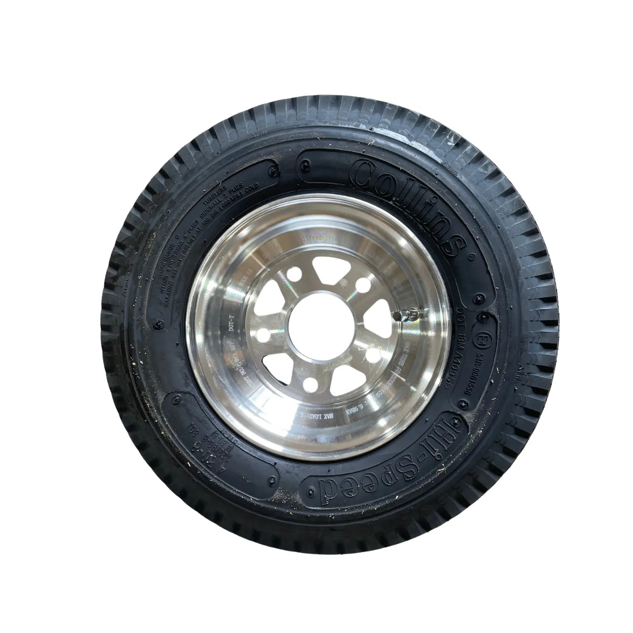 Collins Hi-Speed® 4.80×8 load range “D” Tire on Collins Hi-Capacity Aluminum Wheel