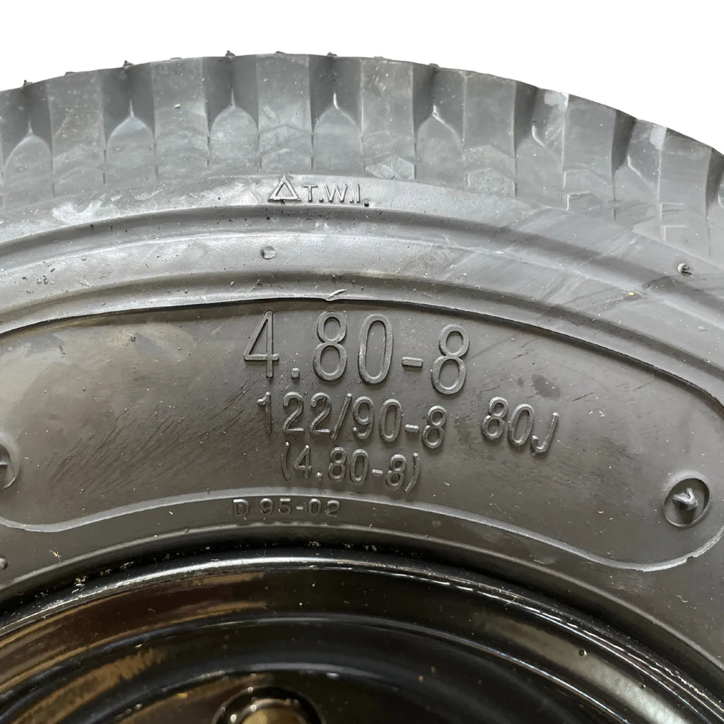 Replacement Tire on Steel Wheel for REPO Dolly - 4.80x8 D Rated