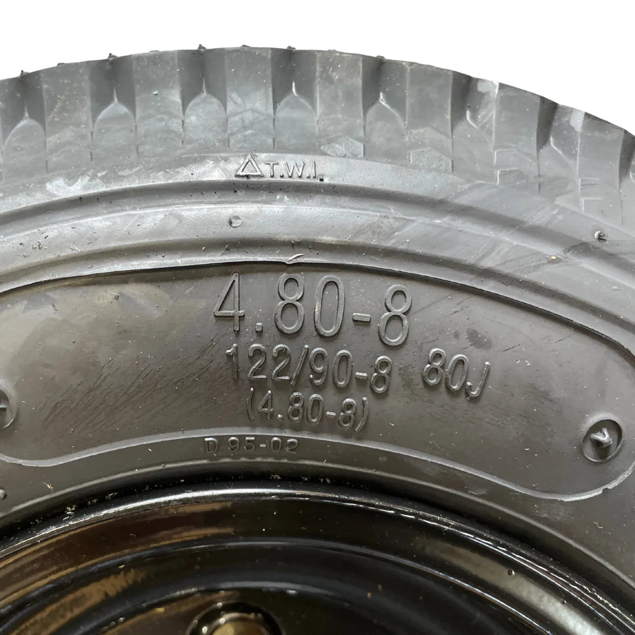 Replacement Tire on Steel Wheel for REPO Dolly - 4.80x8 D Rated