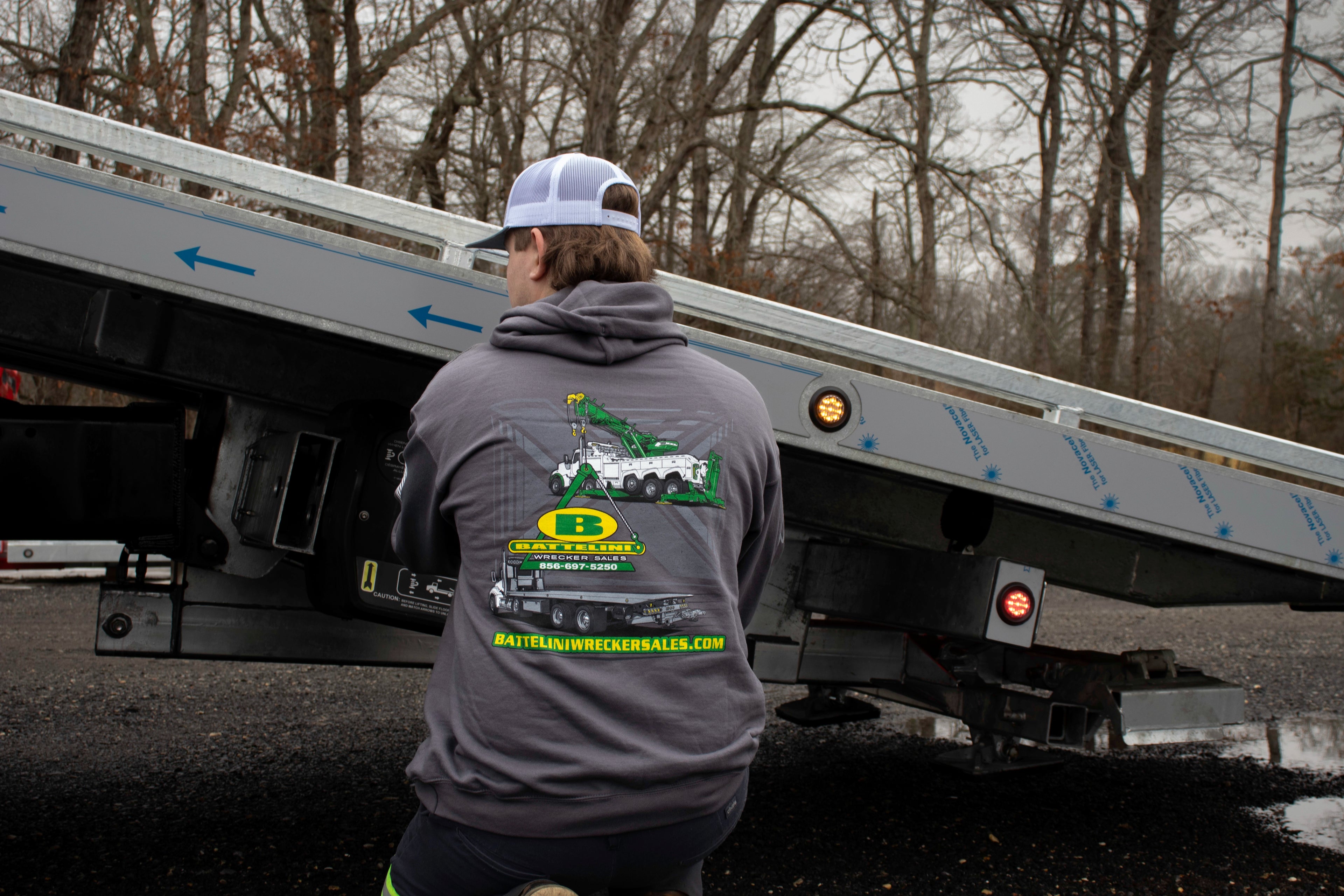 Battelini Trucking Charcoal Hoodie