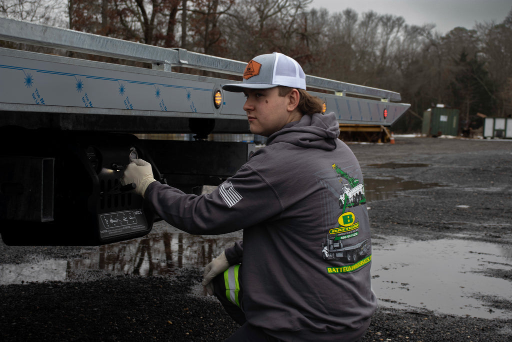 Battelini Trucking Charcoal Hoodie