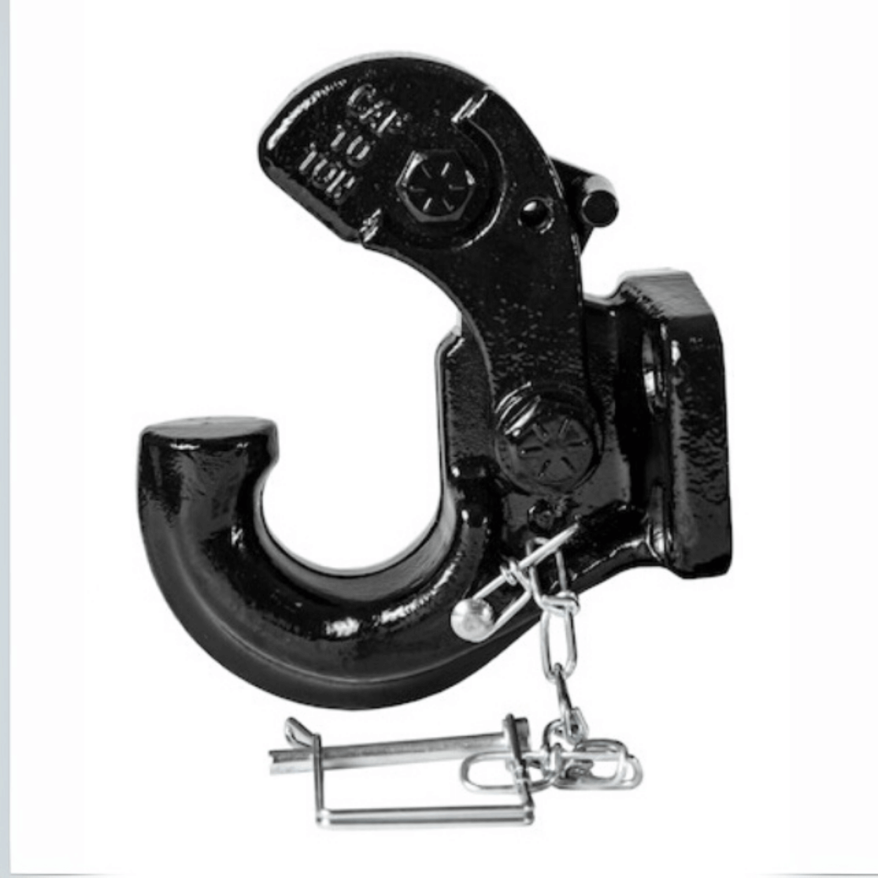 Durable BUYERS PRODUCTS 10 ton pintle hook used for vehicle recovery.
10_Ton_Pintle_Hook_from_Buyer_Products  